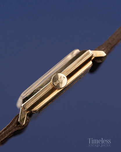 Bulova Vintage ’60 Gold Filled 10K – Tank, Linen Dial