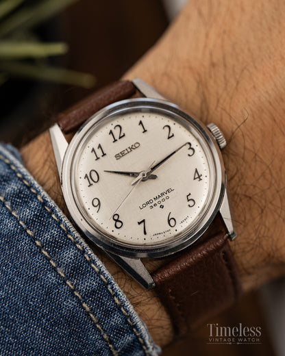 Seiko Lord Marvel 36.000 Hi Beat Arabic Dial Ref 5740-8000