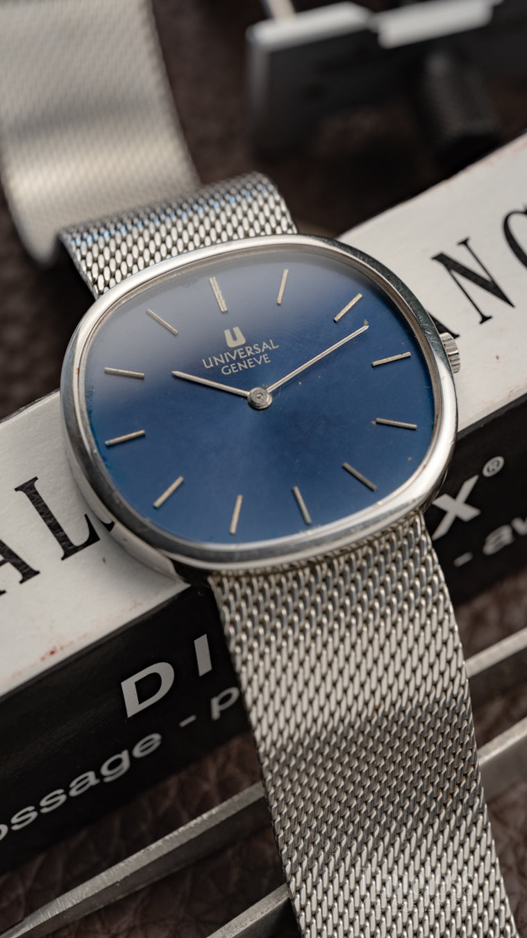 Universal Genève Ellipse, Blu Dial, Ultra Thin Ref. 842125, Cal.1-42, ‘70