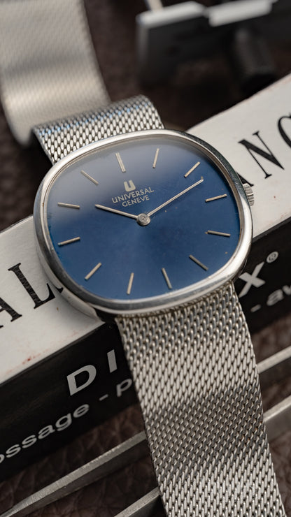 Universal Genève Ellipse, Blu Dial, Ultra Thin Ref. 842125, Cal.1-42, ‘70