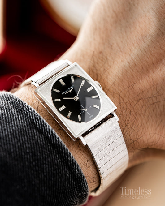 Longines Tank Black Dial Ref. 1137-370 - 10K Gold Filled