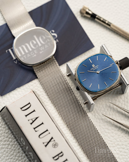 Universal Genève Ellipse, Blu Dial, Ultra Thin Ref. 842125, Cal.1-42, ‘70