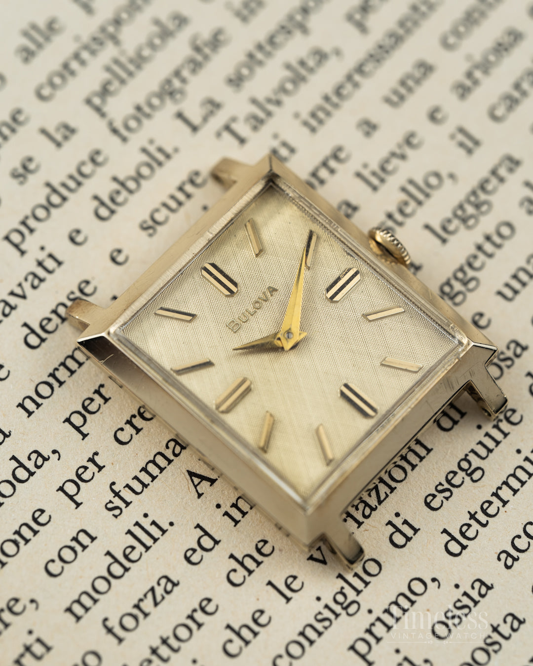 Bulova Vintage ’60 Gold Filled 10K – Tank, Linen Dial