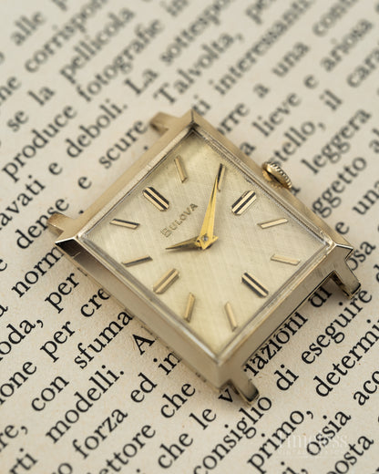 Bulova Vintage ’60 Gold Filled 10K – Tank, Linen Dial