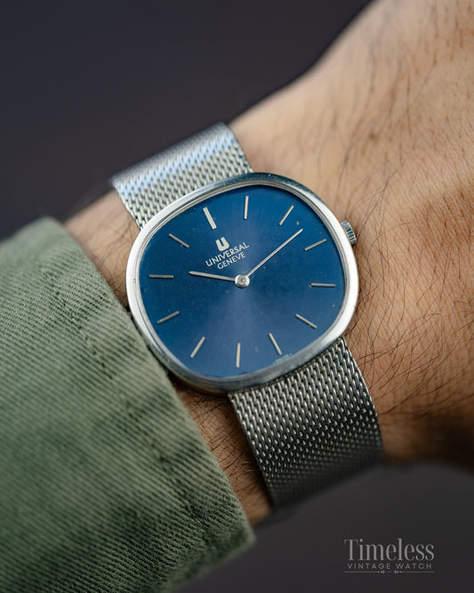 Universal Genève Ellipse, Blu Dial, Ultra Thin Ref. 842125, Cal.1-42, ‘70