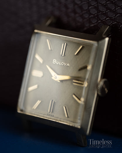Bulova Vintage ’60 Gold Filled 10K – Tank, Linen Dial