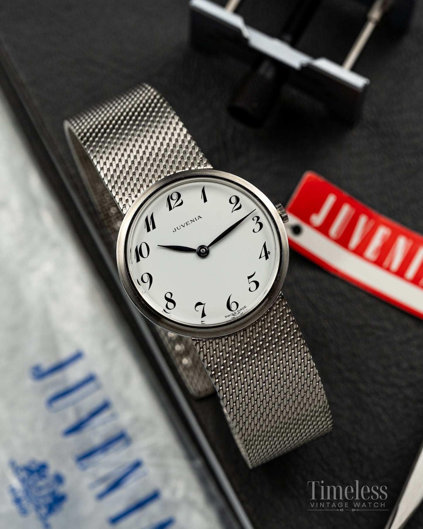 Juvenia Vintage Watch NOS ‘70s  Stainless Steel Manual Wind Cal.1105