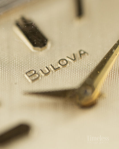 Bulova Vintage ’60 Gold Filled 10K – Tank, Linen Dial