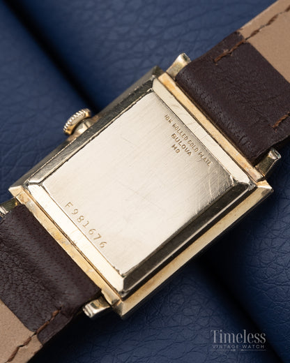 Bulova Vintage ’60 Gold Filled 10K – Tank, Linen Dial