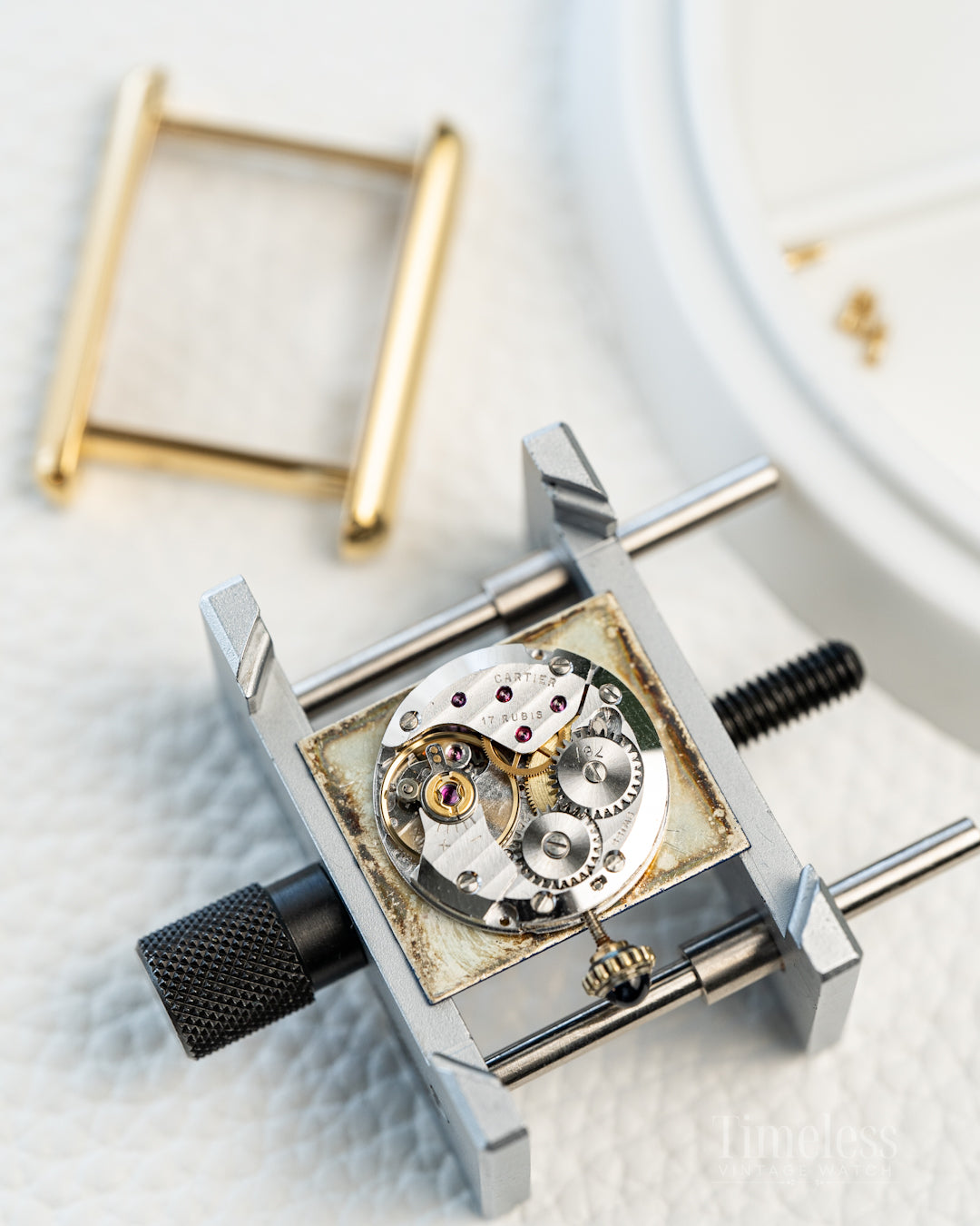 Must de Cartier Tank Manual Blu Lapis Spider Dial LM Ref 6