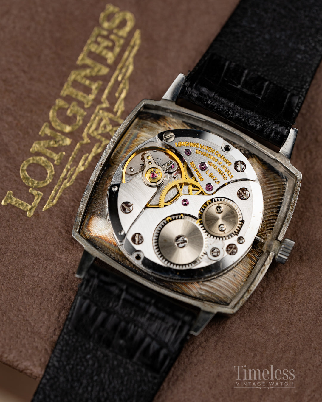 Longines Tonneau Ref. 4142 Camuflage Cal. L847.4 Full Box