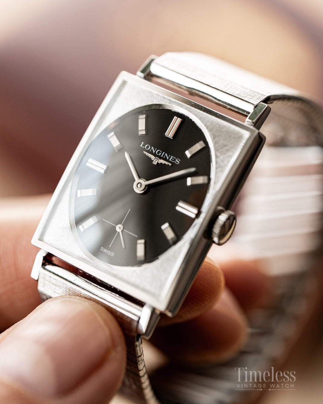 Longines Tank Black Dial Ref. 1137-370 - 10K Gold Filled