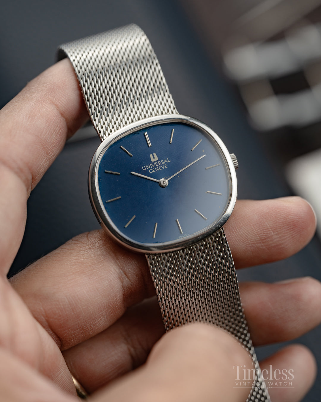 Universal Genève Ellipse, Blu Dial, Ultra Thin Ref. 842125, Cal.1-42, ‘70