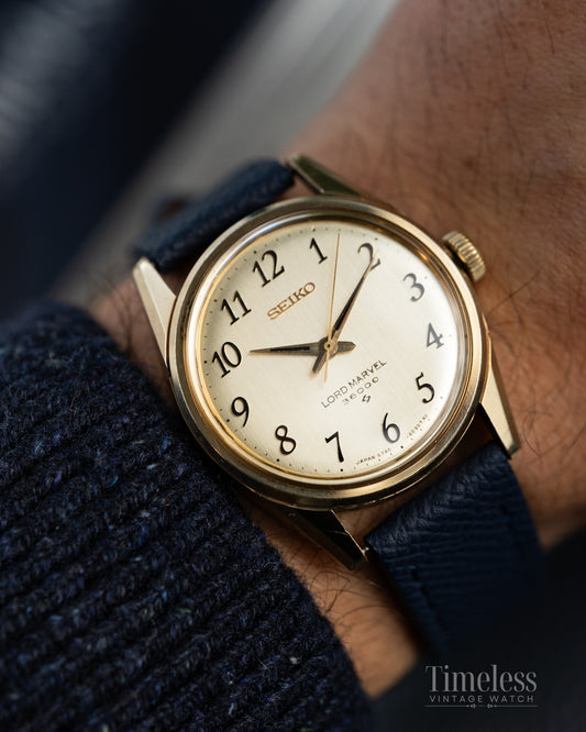 Seiko Lord Marvel 36000 Hi-Beat Ref. 5740C 8000 Gold plated - Arabic Dial