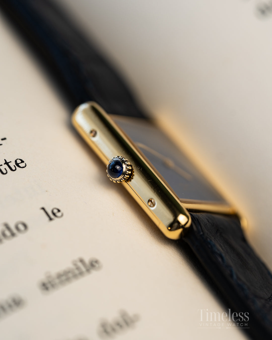 Must de Cartier Tank Manual Blu Lapis Spider Dial LM Ref 6