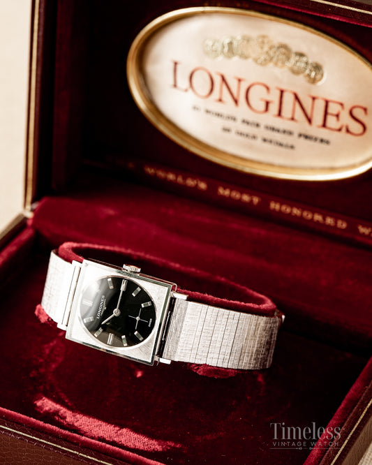 Longines Tank Black Dial Ref. 1137-370 - 10K Gold Filled