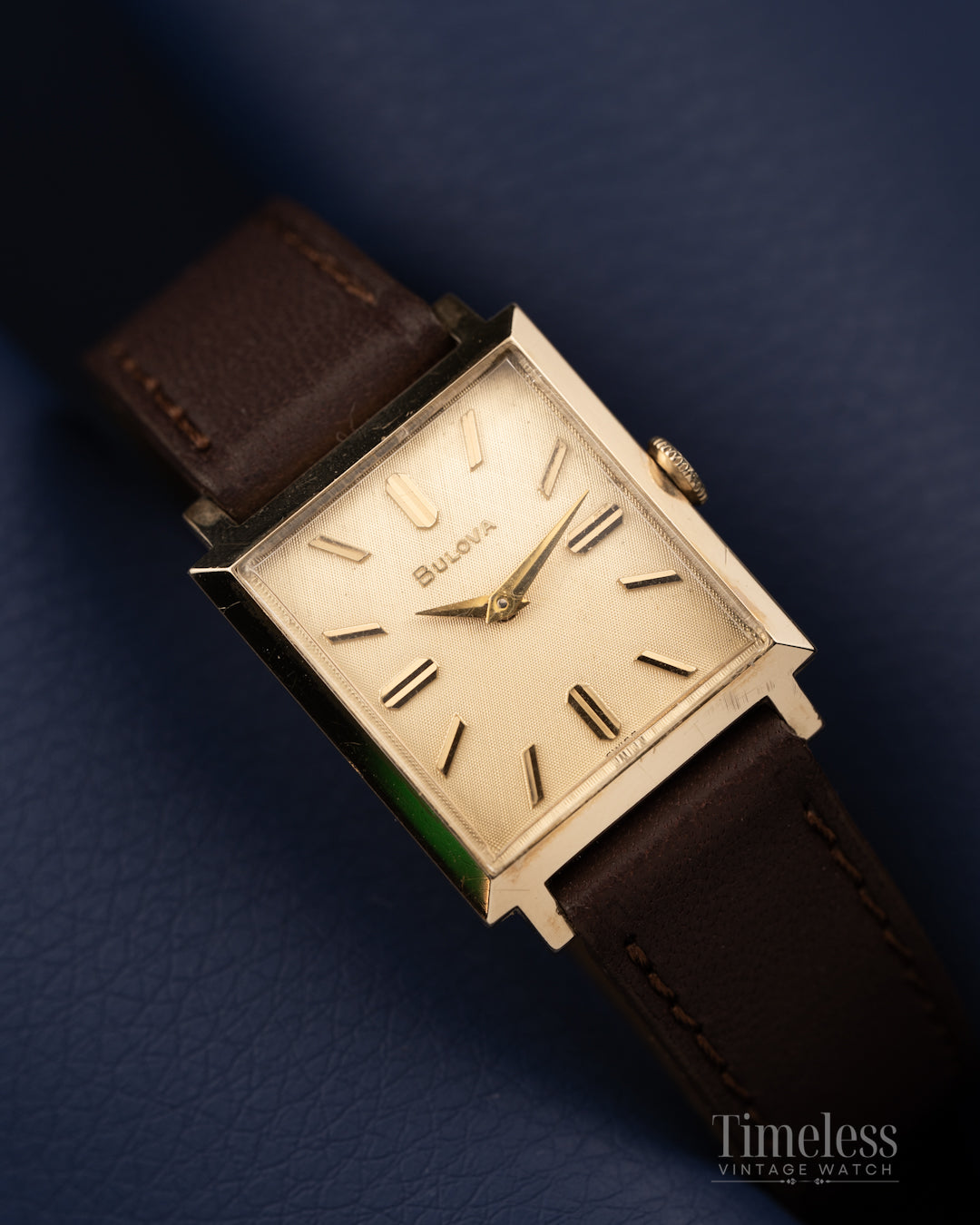 Bulova Vintage ’60 Gold Filled 10K – Tank, Linen Dial