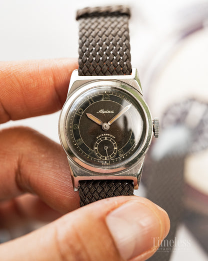 Alpina 1930s Borgel Case – Gilt Singer Dial – Cal. 586